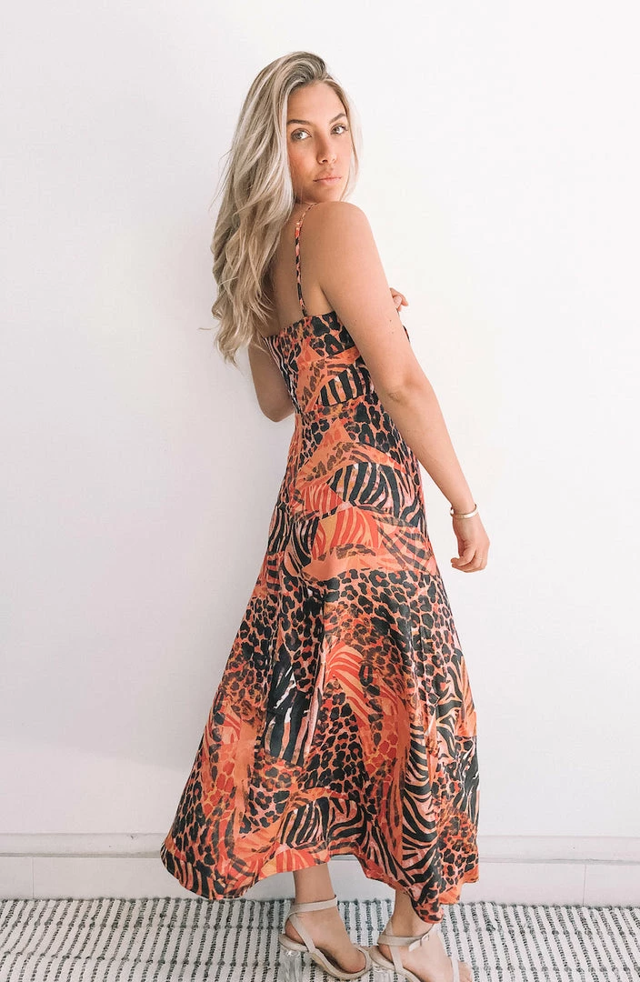 Qtrend Fashion PTY LTD Karago Dress - Red Print CLOTHING 4 Qtrend Fashion PTY LTD Karago Dress - Red Print CLOTHING