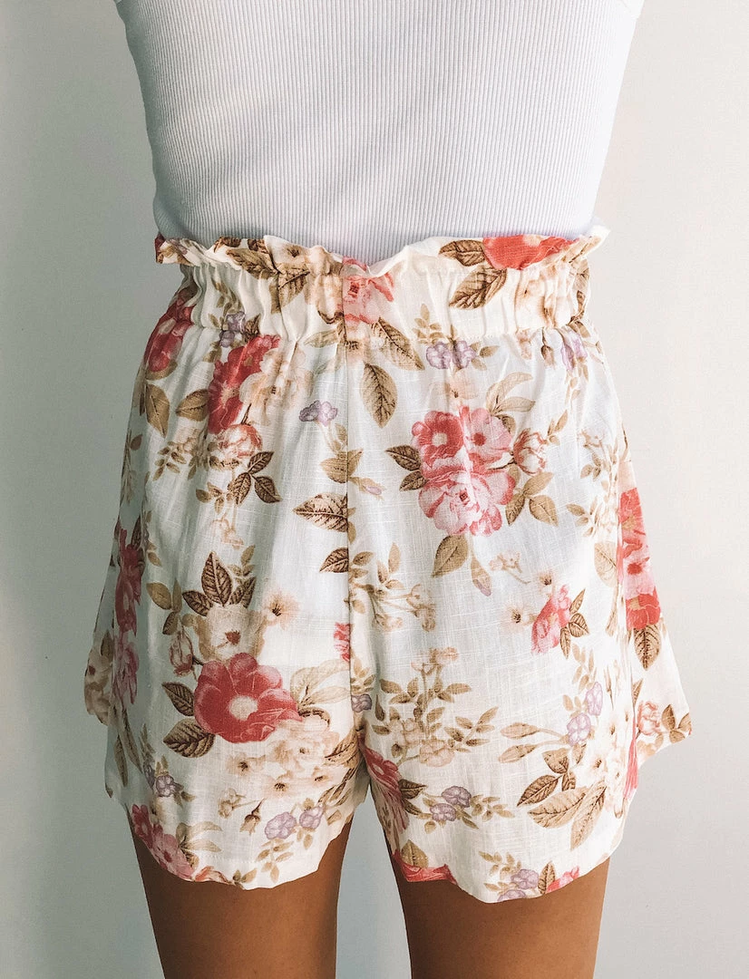 Paper Heart Celine Shorts - Cream Print CLOTHING 4 Paper Heart Celine Shorts - Cream Print CLOTHING