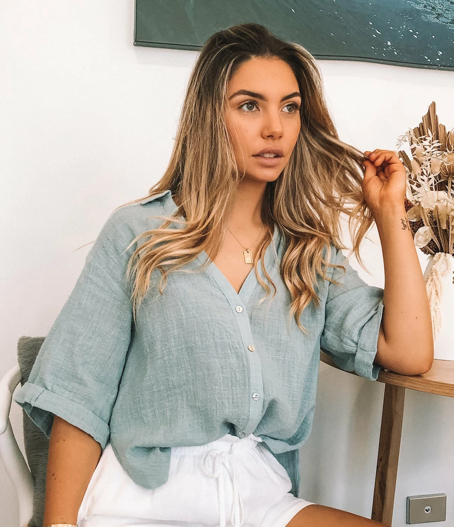 Desire Fraise Top - Faded Teal 3 Desire Fraise Top - Faded Teal