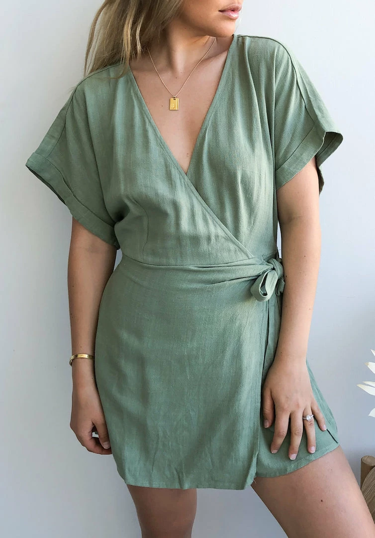 Style Box Acacia Playsuit - Khaki 5 Style Box Acacia Playsuit - Khaki