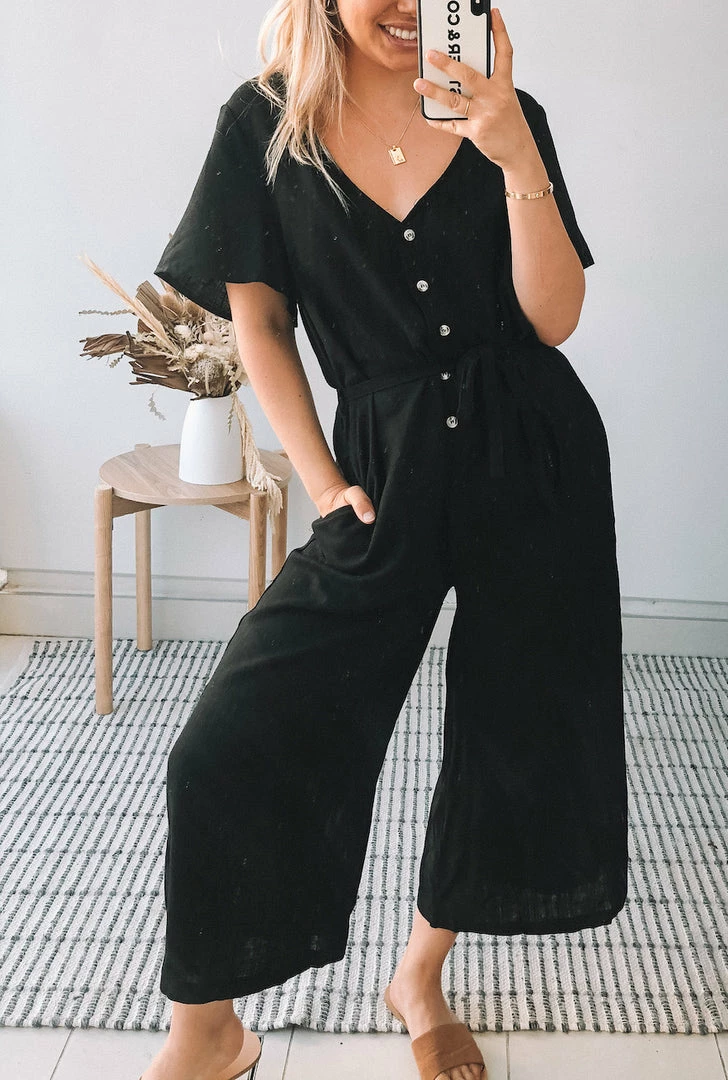 Miracle Fashion Tommy Jumpsuit - Black 4 Miracle Fashion Tommy Jumpsuit - Black