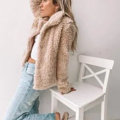 Pink Diamond CLOTHING Carebear Jacket - Beige 13 Pink Diamond CLOTHING Carebear Jacket - Beige