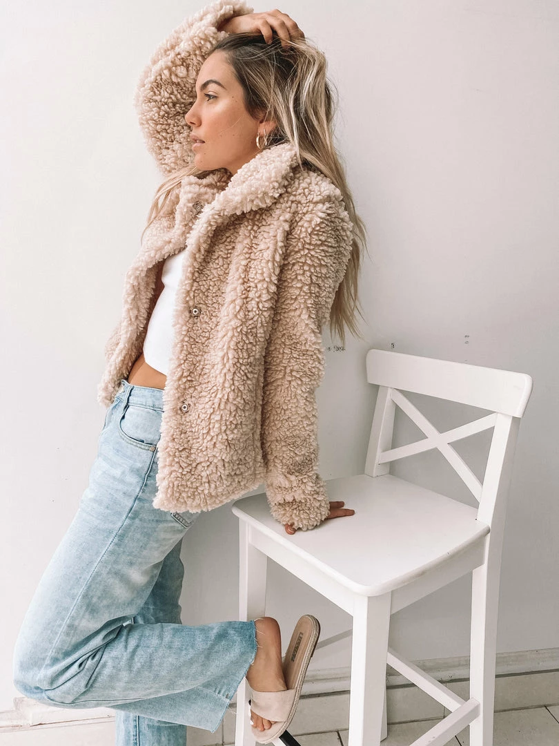 Pink Diamond CLOTHING Carebear Jacket - Beige 6 Pink Diamond CLOTHING Carebear Jacket - Beige