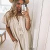 Desire Sedue Dress - Beige CLOTHING