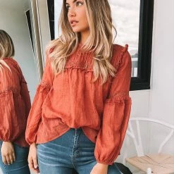 Rock Denim Honduras Top - Dark Rust