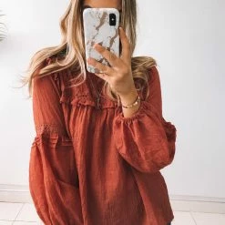 Rock Denim Honduras Top - Dark Rust