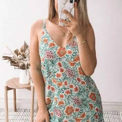 Style Box CLOTHING Narooma Dress - Sage Print