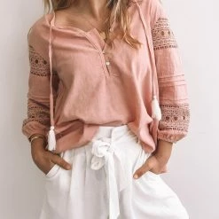 Rock Denim Doctrine Blouse - Blush CLOTHING