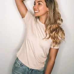 Sunny Girl Primed Top - Beige CLOTHING