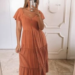 Style Box Celie Dress - Rust