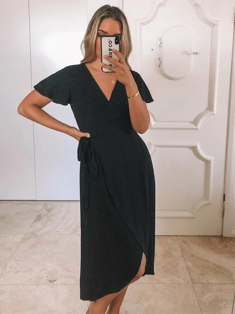 Style Box Tended Dress - Black CLOTHING 3 Style Box Tended Dress - Black CLOTHING