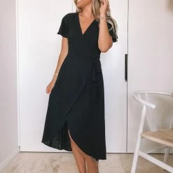Style Box Tended Dress - Black CLOTHING 9 Style Box Tended Dress - Black CLOTHING