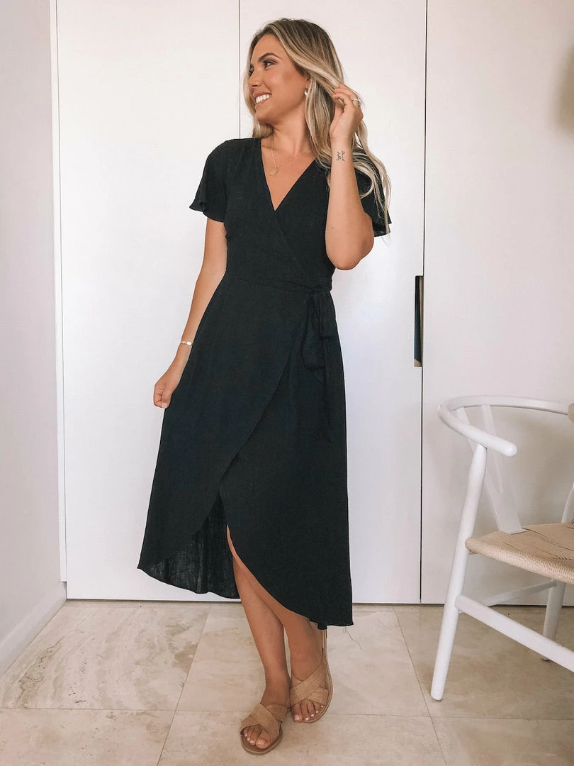 Style Box Tended Dress - Black CLOTHING 6 Style Box Tended Dress - Black CLOTHING