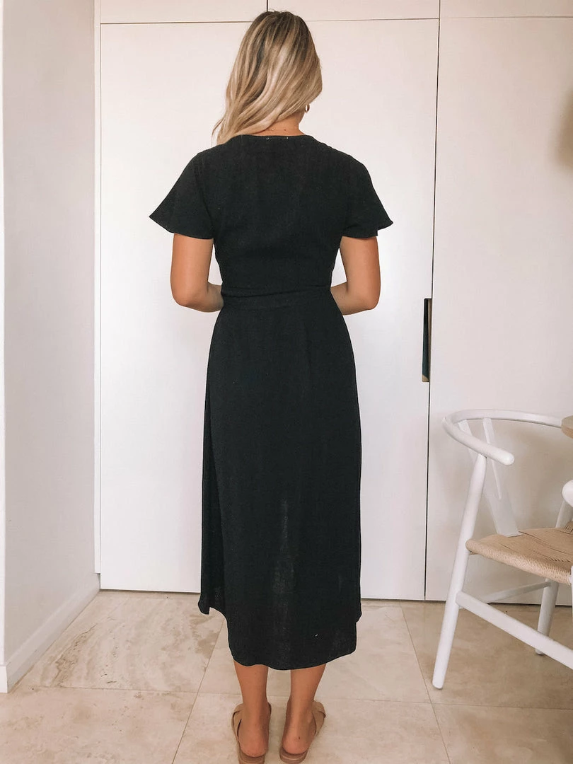 Style Box Tended Dress - Black CLOTHING 4 Style Box Tended Dress - Black CLOTHING