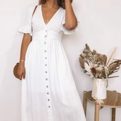 Desire Korbela Dress - White CLOTHING