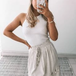 Miracle Fashion Panell Skirt - Beige 7 Miracle Fashion Panell Skirt - Beige