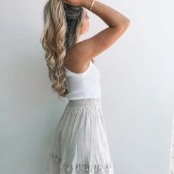 Miracle Fashion Panell Skirt - Beige