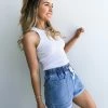 Style Box Pique Shorts - Blue CLOTHING