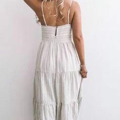 Style Box CLOTHING Filter Dress - Beige Stripe