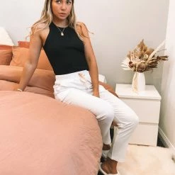 Qtrend Fashion PTY LTD Essence Crop Top - Black CLOTHING 9 Qtrend Fashion PTY LTD Essence Crop Top - Black CLOTHING