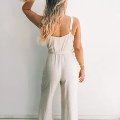 Style Box CLOTHING Saffara Jumpsuit - Sand