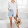 Style Box Pique Shorts - Light Wash 1 Style Box Pique Shorts - Light Wash