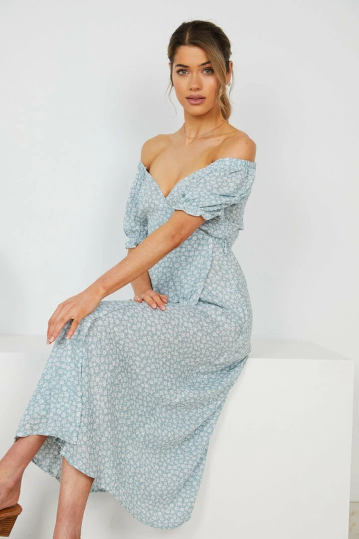 Style Box Plaridel Dress - Sage CLOTHING 7 Style Box Plaridel Dress - Sage CLOTHING