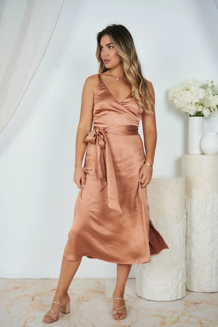 Esther Luxe Poppy Dress - Bronze 4 Esther Luxe Poppy Dress - Bronze