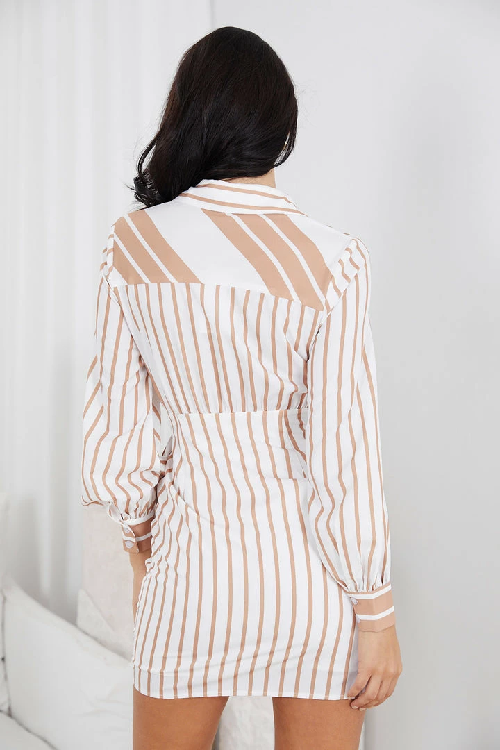 Style State CLOTHING Princesse Dress - Camel Stripe 4 Style State CLOTHING Princesse Dress - Camel Stripe