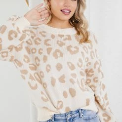 Miracle Fashion CLOTHING Priscine Knit - Cream Print