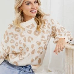 Miracle Fashion CLOTHING Priscine Knit - Cream Print