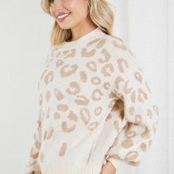 Miracle Fashion CLOTHING Priscine Knit - Cream Print