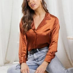 Qtrend Fashion PTY LTD Pumpkene Shirt - Rust