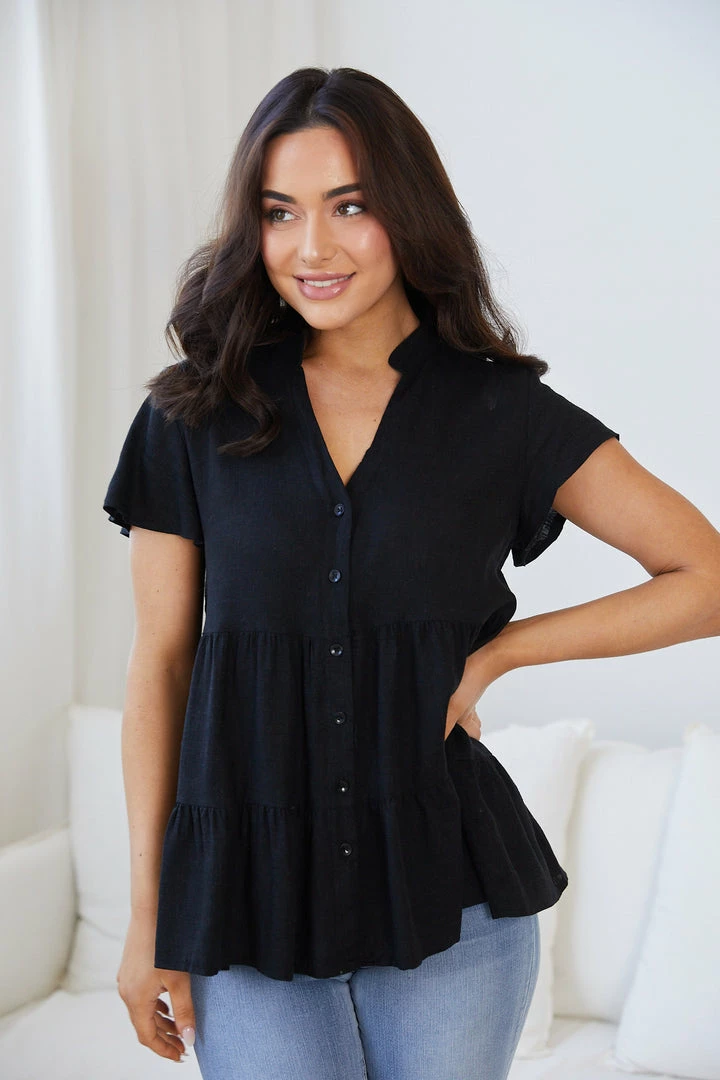 Miracle Fashion Qualie Top - Black CLOTHING 3 Miracle Fashion Qualie Top - Black CLOTHING