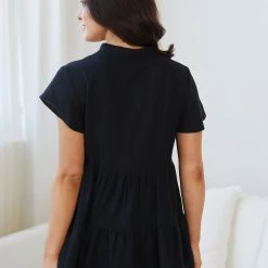 Miracle Fashion Qualie Top - Black CLOTHING