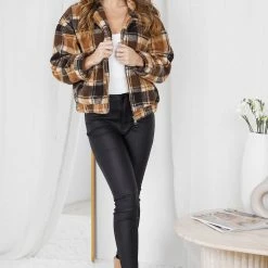 Pink Diamond Quirinius Jacket - Brown Check