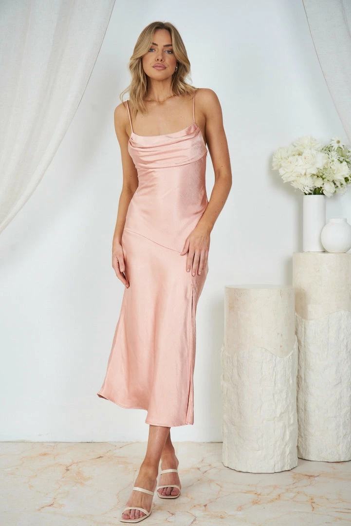 Sasha Clothing Reagan Dress - Peach 3 Sasha Clothing Reagan Dress - Peach