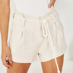 Desire Rebecca Shorts - Beige CLOTHING