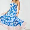 WeLove Fashion Reina Dress - Blue Print CLOTHING
