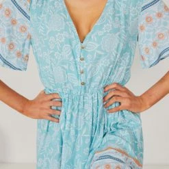 HQ Fashion CLOTHING Ricarda Dress - Blue Print