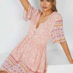 HQ Fashion Ricarda Dress - Blush Print 14 HQ Fashion Ricarda Dress - Blush Print