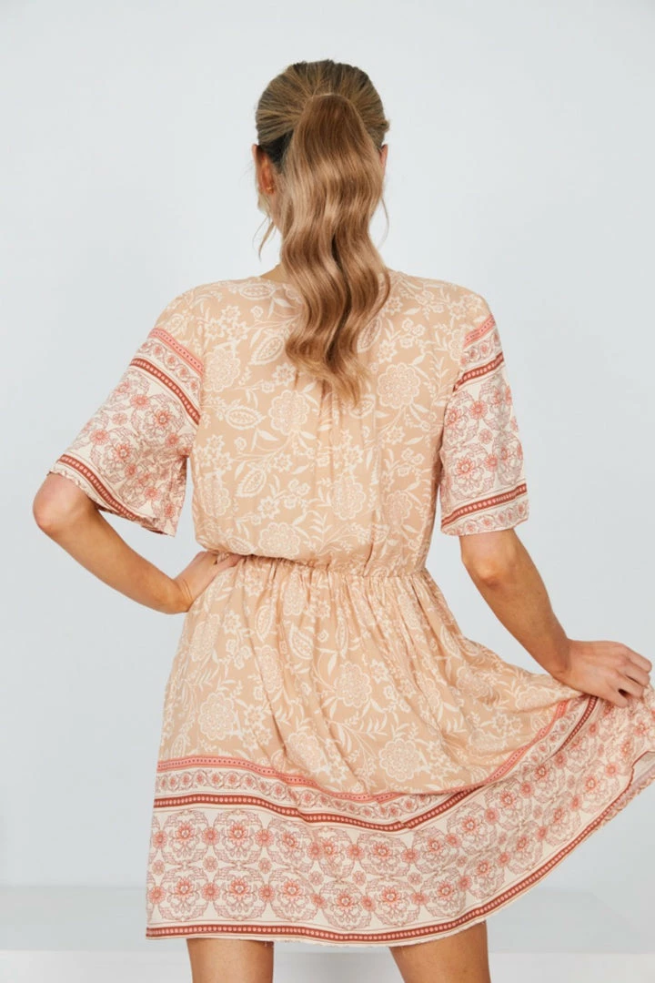 HQ Fashion Ricarda Dress - Brown Print 5 HQ Fashion Ricarda Dress - Brown Print