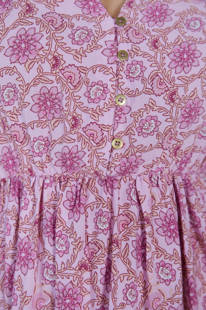 HQ Fashion Ricarda Dress - Pink Print CLOTHING 9 HQ Fashion Ricarda Dress - Pink Print CLOTHING