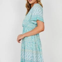 HQ Fashion Ricarda Dress - Sage Print