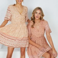 HQ Fashion Ricarda Dress - Rust Print