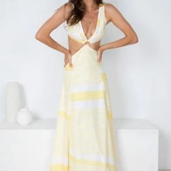 Wild Ginger CLOTHING Rinie Dress - Yellow Print