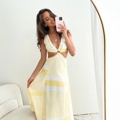 Wild Ginger CLOTHING Rinie Dress - Yellow Print