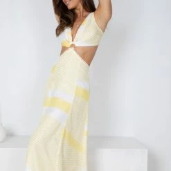 Wild Ginger CLOTHING Rinie Dress - Yellow Print