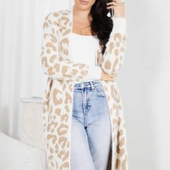 Miracle Fashion Risatta Cardigan - Cream Print
