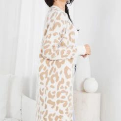 Miracle Fashion Risatta Cardigan - Cream Print